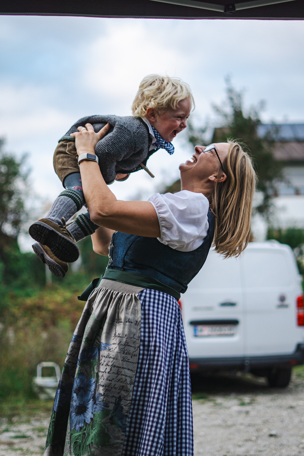 Authentisches Familienfoto